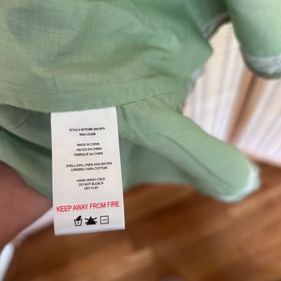 Jason Wu Multicolor Abstract Tropical Print Midi Linen Dress - Picture 6 of 12